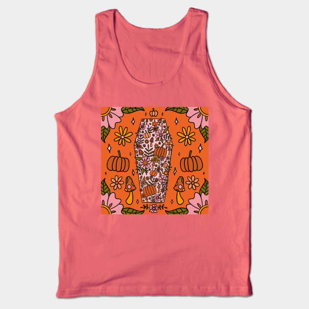 Fall Coffin Tank Top by Doodle by Meg